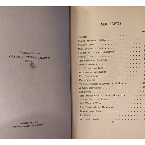 Vintage Rudyard Kipling Story Of Gadsbys & Plain Tales From Hills Punjab Edition - Picture 12 of 15